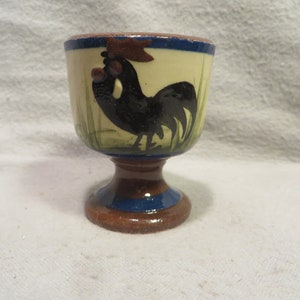 Vintage Longpark Pottery Torquay England Motto Ware Egg Cup - From Hythe