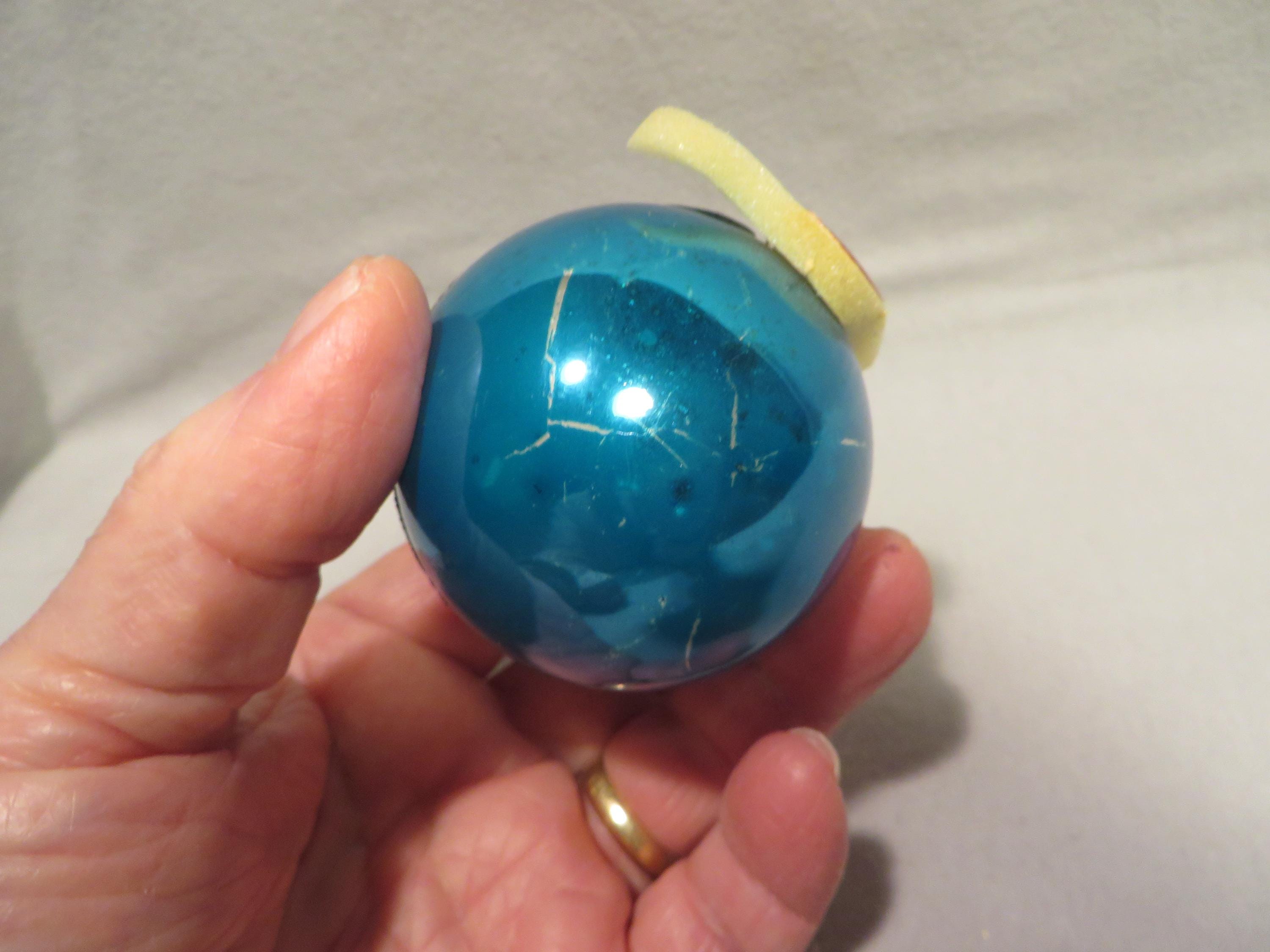 Vintage MCM West German Blown Glass Christmas Ornament - 2" Blue Santa ...