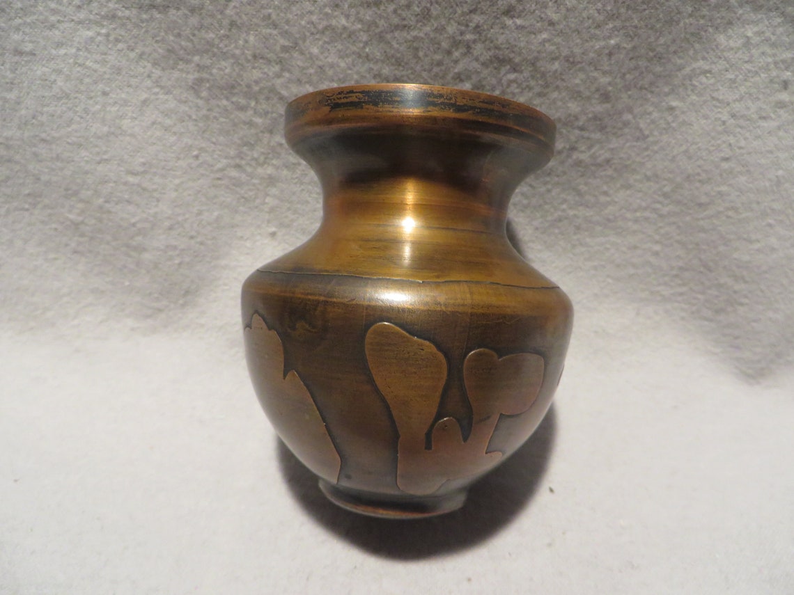 Vintage Chilean Small Copper Vase With Original Store Tag Etsy