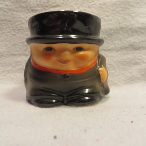Vintage Goebel West Germany Porcelain Chimney Sweep Figural Egg Cup #2