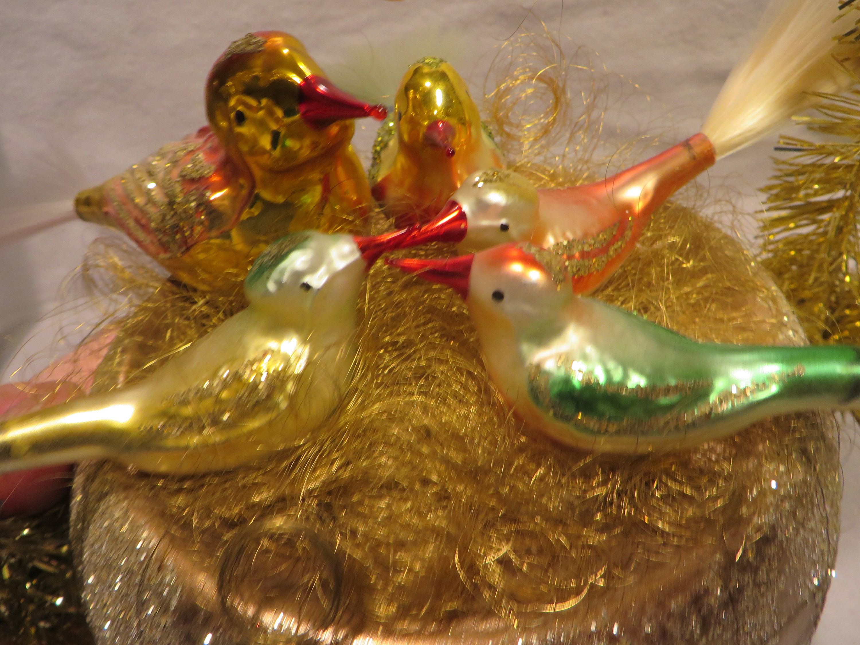 Vintage Inge Glas Germany Blown Glass Bird Nest Ornament - Etsy