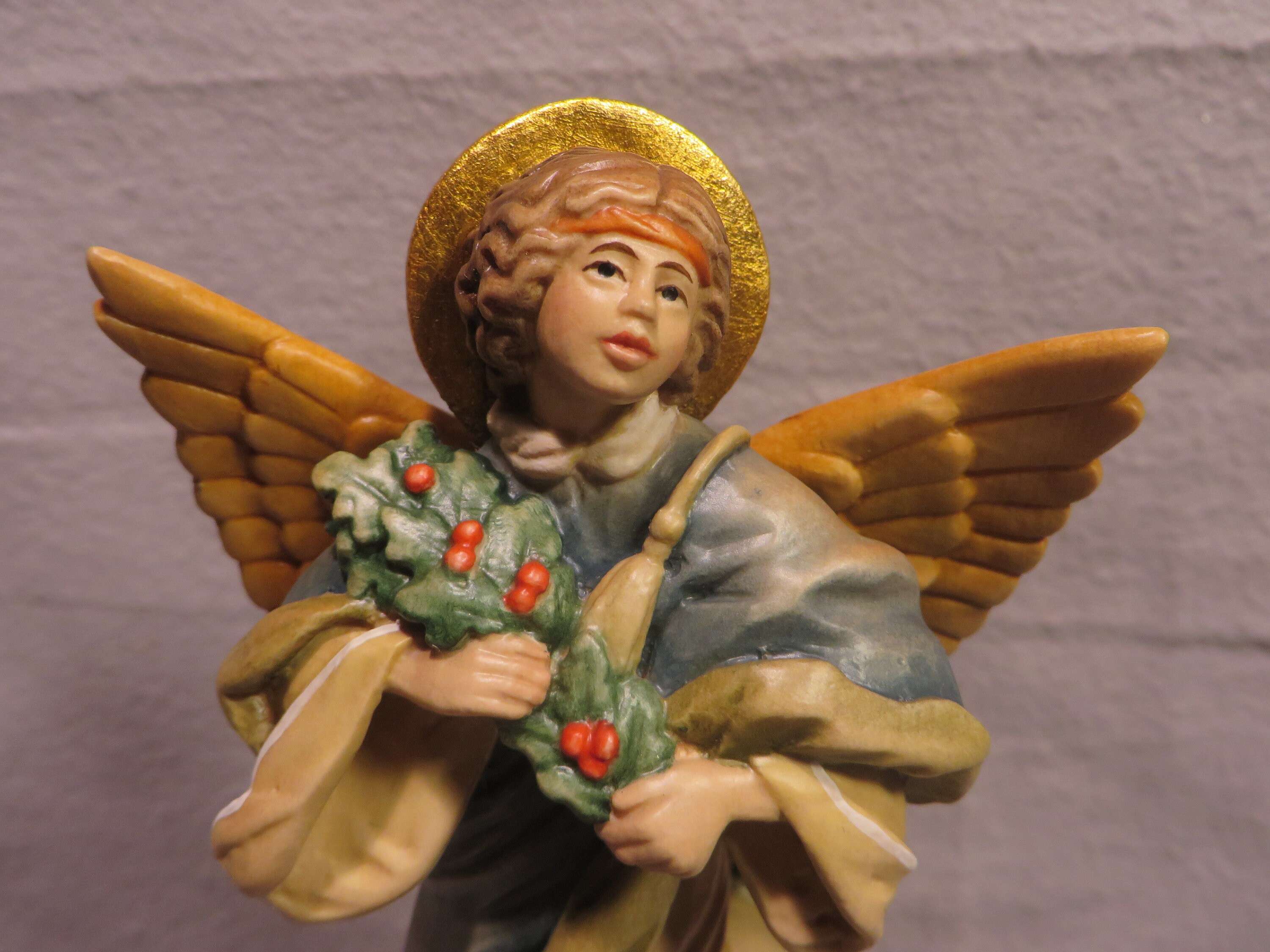 Vintage Anri Ltd. Edition. Hand Carved Wood Heavenly Angel by