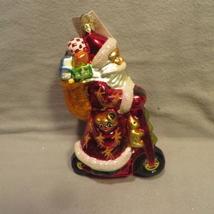 Vintage Christopher Radko Blown Glass Christmas Ornament - Skooting Star in Red