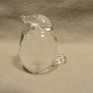 Vintage Swedish Tiny Clear Glass Baby Penguin Figurine