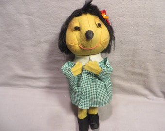 Vintage Mid Century Modern G.I.R. Pertegato Vicenza Felt Girl Mouse Doll