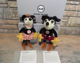 Steiff Disney Archives Limited Edition Mickey & Minnie Mouse Dolls