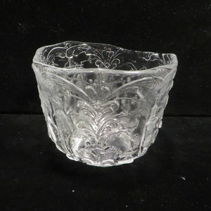 Vintage Kosta Boda Kjell Engman Folklore Images Crystal Bowl