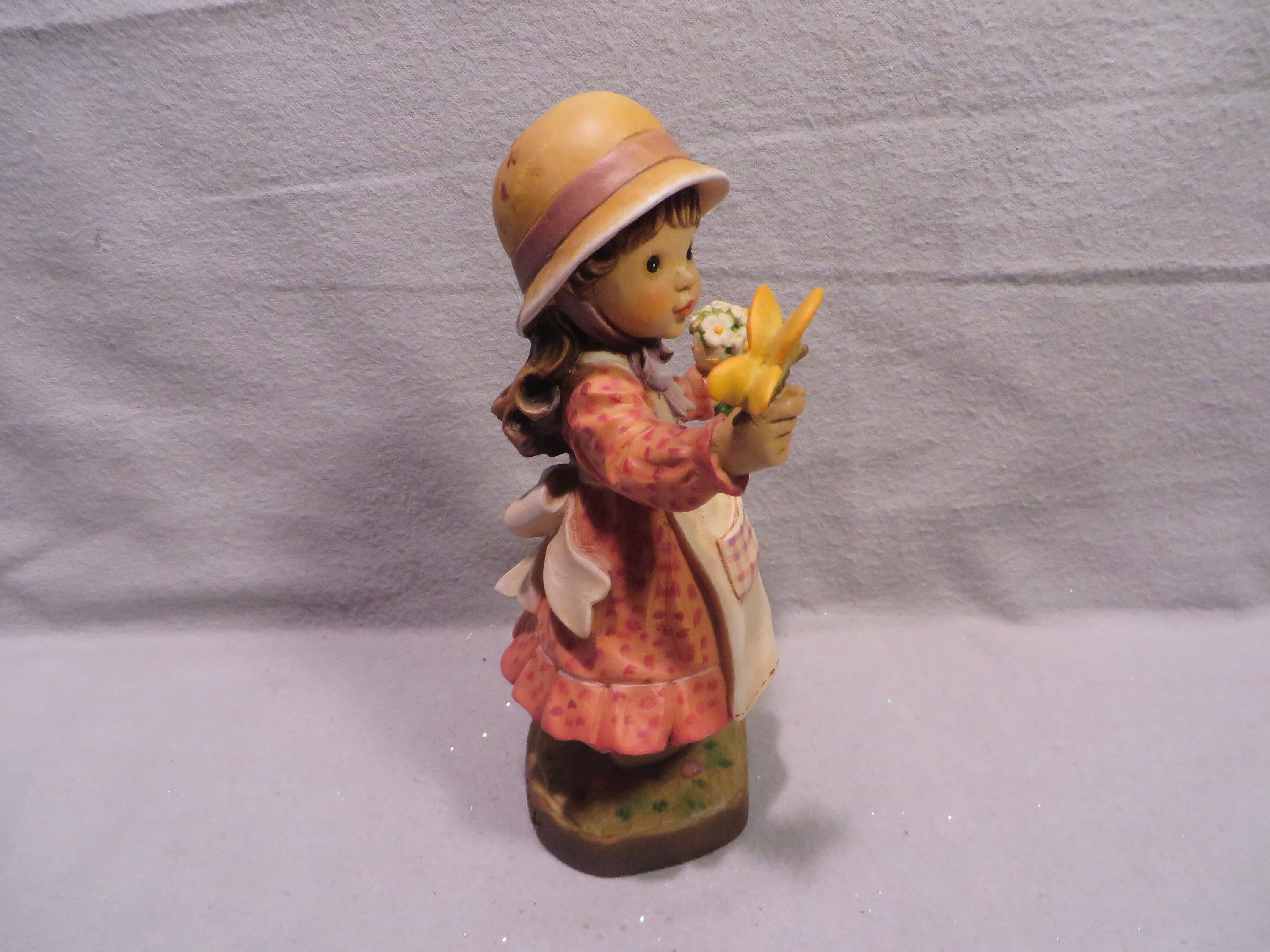 Vintage Anri Sarah Kay Carved Wood Figurine: Limited Edition