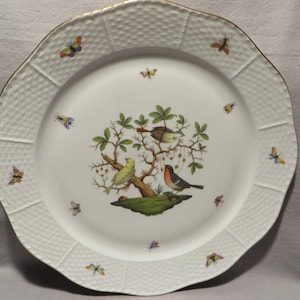 Vintage Herend Rothschild Bird 14&quot; Charger/ Service Plate