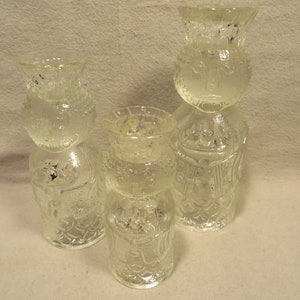 Vintage Mid Century Modern Bjorn Wiinblad Rosenthal Three Wisemen Crystal Candleholders