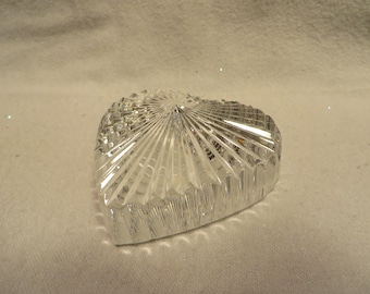 Vintage Waterford Crystal Hear Shaped Small Paperweight