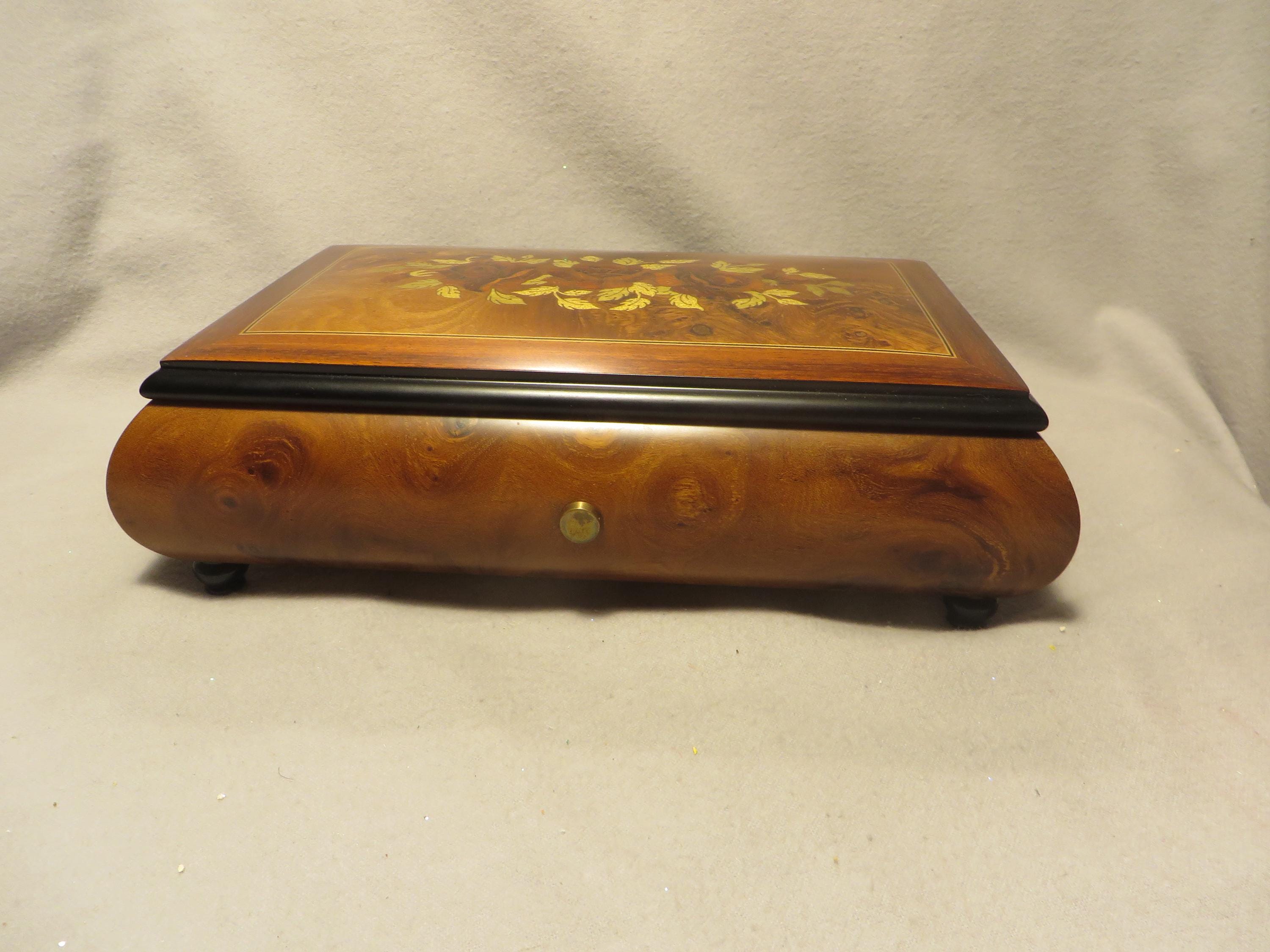 REUGE メカニカルミュージックボックス 花のインレイ REUGE メカニカル