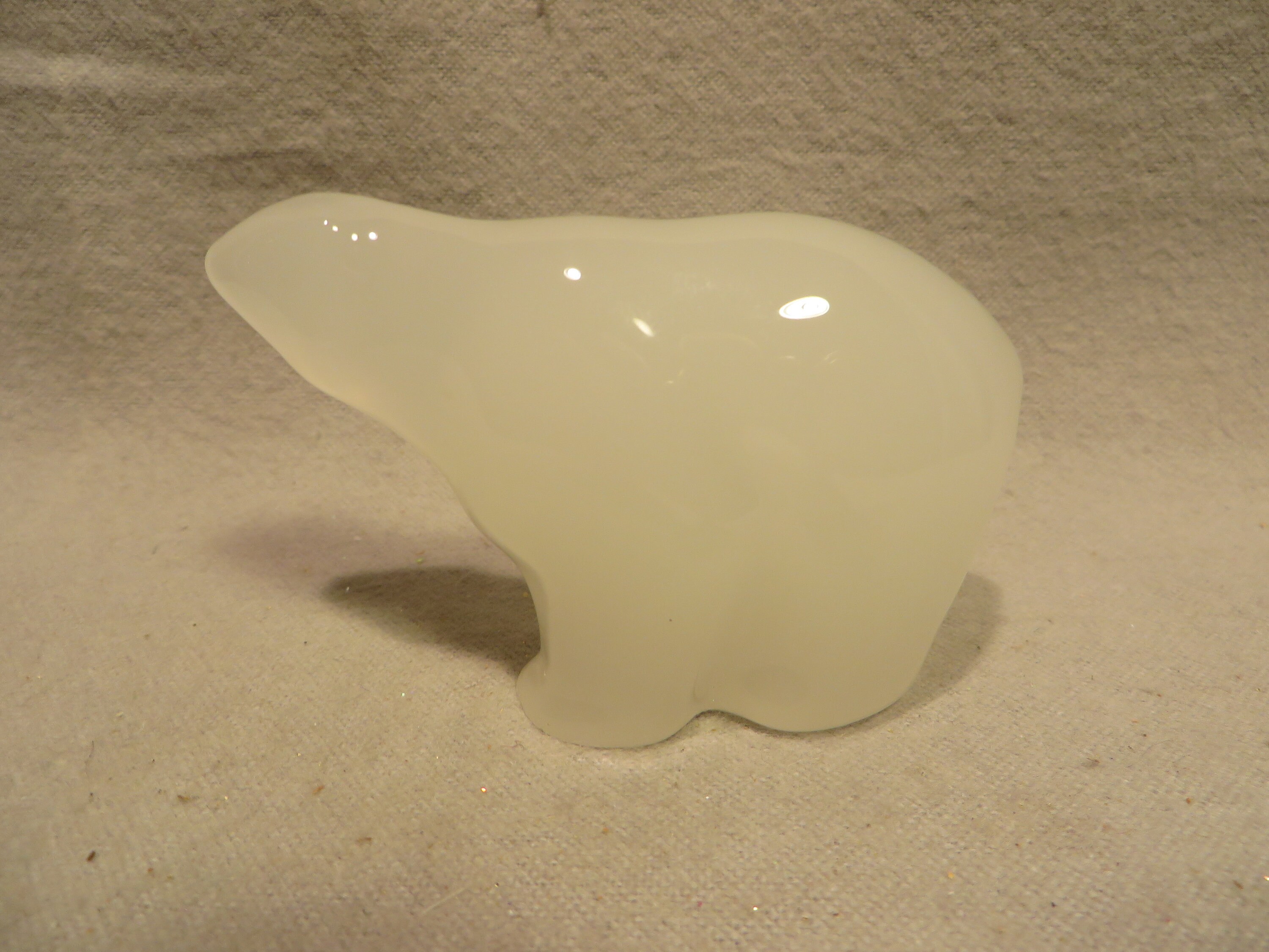 Vintage Hadeland Norway Opaline Glass Polar Bear Figure - Etsy