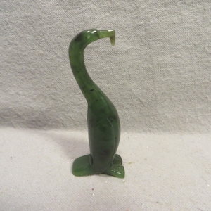 Vintage Canadian Hand Carved Jade 2 1/2&quot; Tall Bird Figurine