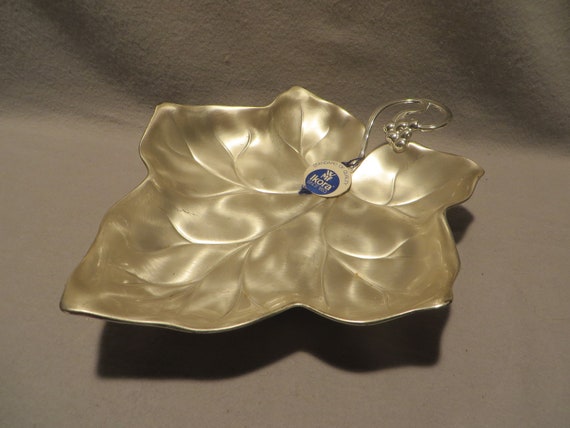 Vintage WMF Ikora Tarnish Resistant Silver Plate Leaf Shaper Dish