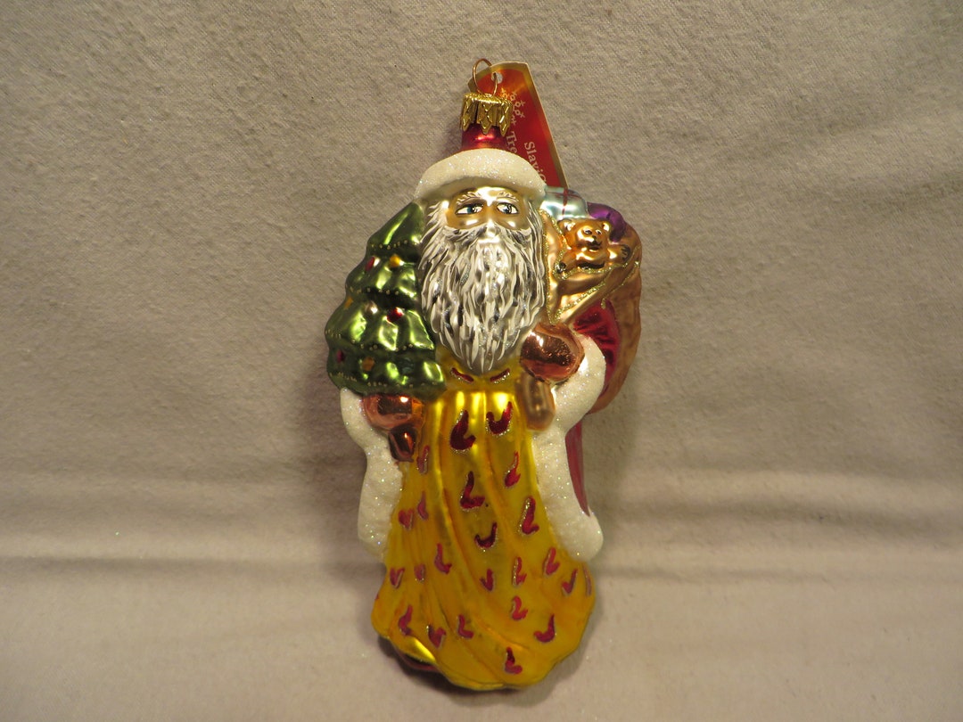 Vintage Blown Glass Santa Christmas Ornament - Slavic Treasures - Etsy