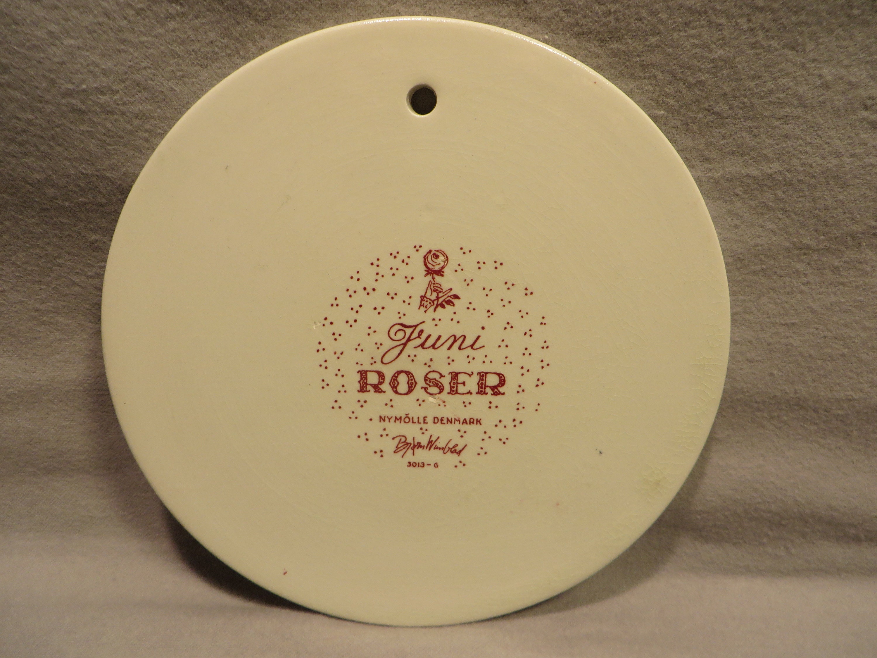 Vintage Bjorn Wiinblad Nymolle Denmark Porcelain Wall Plaque
