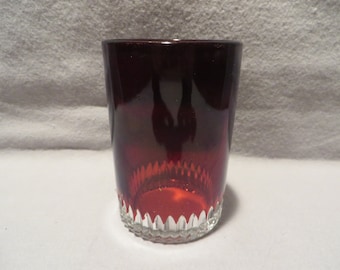 Vintage Ruby Flashed Tumbler