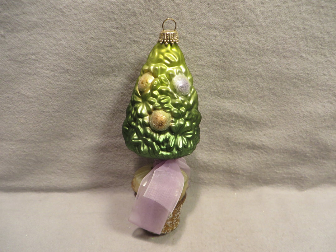 Vintage Krebs "germany" Blown Glass Christmas Ornament - Potted Tree - Etsy