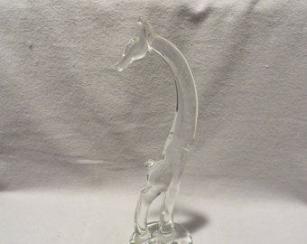 Vintage Heisey Glass Giraffe With Turned Head