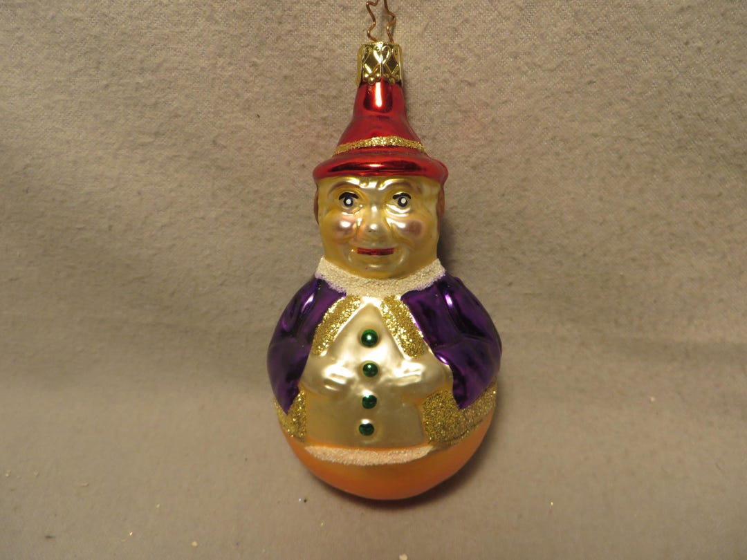 Vintage Inge Glas Germany Blown Glass Christmas Ornament - Roly