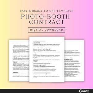 Template für Photobooth, Digitaler Download, Canva Software, KAESGIFT