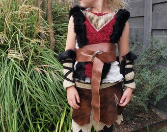 Viking warrior Girl costume, Viking Cosplay, LARP warrior, female warrior, girl's costume