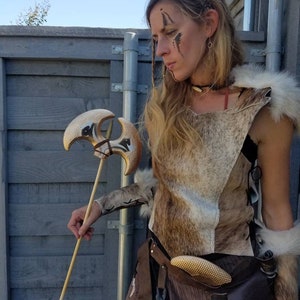 Hombrera de cuero estilo fantasía vikingo para larp y cosplay. armadura  vikinga inspirada en Skyrim -  México