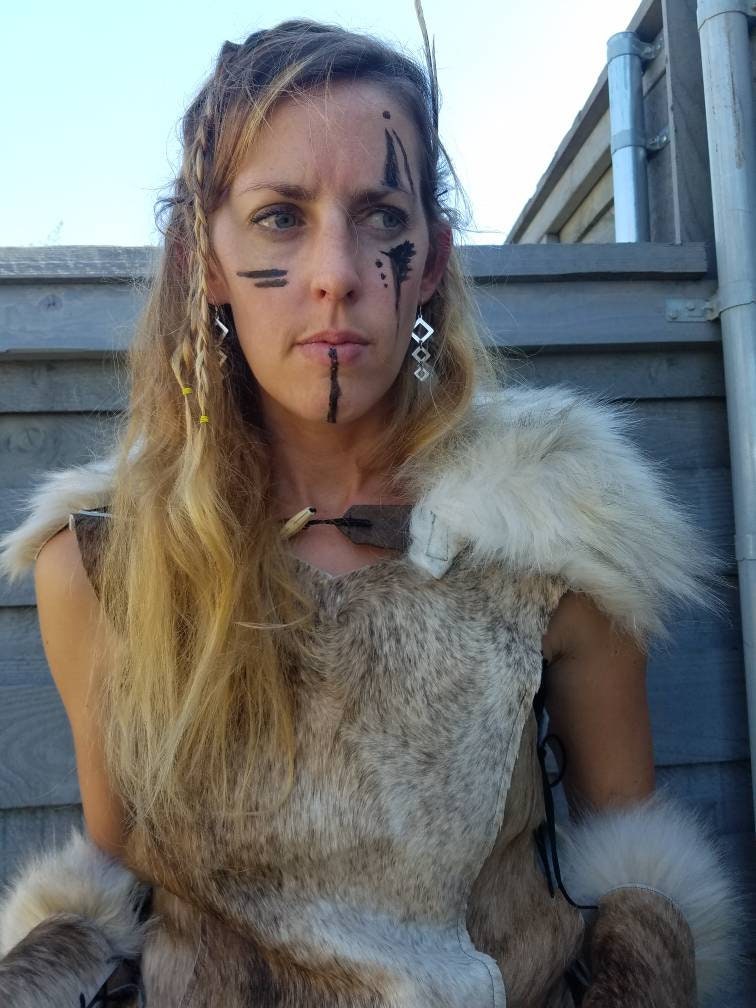 Morph Womens Ladies Viking Barbarian Warrior Princess Halloween Costume Halloween Brown XL, Women's