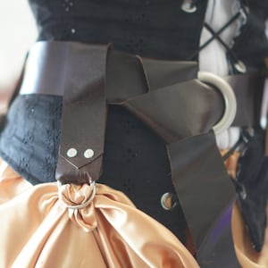 Ren Faire Leather Skirt Hike, Renaissance leather Skirt Hike, belt skirt hike, Ren Faire Accessories, 100% Leather, Medieval Skirt Hike