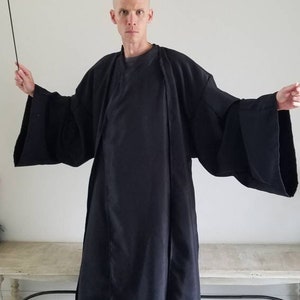Wizard robe costume, cosplay robe, robe costume, cloak cosplay, wizard cosplay, LARP costume, Halloween costume dark wizard robe, black robe