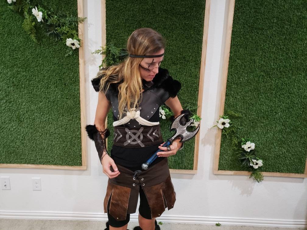 Costume Cosplay Medievale In Pelle Fibbia Vita SCA LARP Vichingo Rinascimento