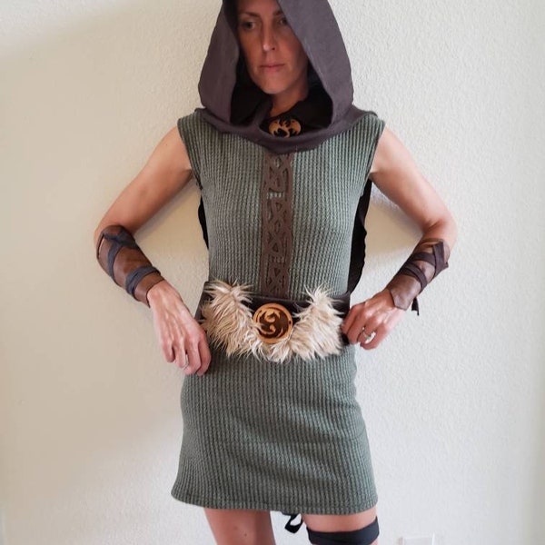 Robe de femme médiévale, robe viking, costume de femme viking, guerrier chasseur, cosplay médiéval, tunique pour femmes, femme guerrière, guerrière celtique