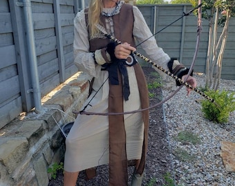 Medieval Viking Costume: Women's Warrior Outfit, Cosplay Tunic Dress