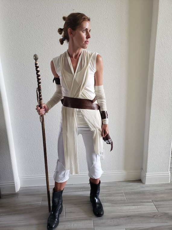 Star Wars 9 the Rise of Skywalker Rey Cosplay Costume Women 