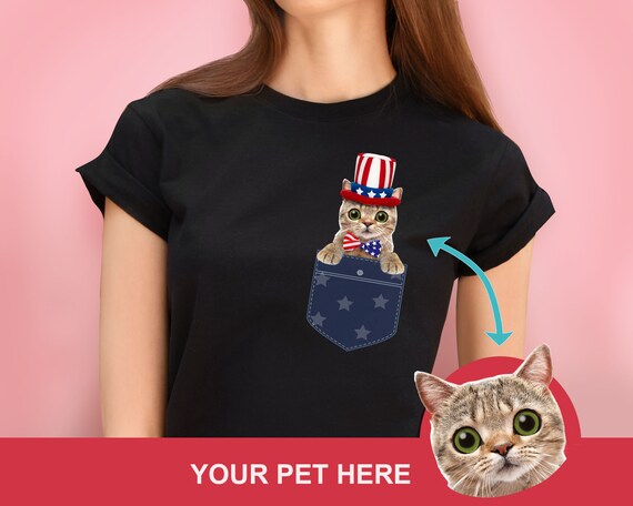 4th JULY SHIRT for WOMEN Cat Lover 