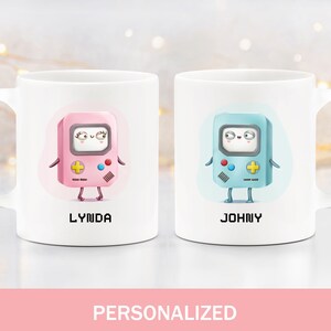 Gamers couple engagement gift mug Geeky Mr Mrs wedding shower gift gamer Player 1 player 2 Funny Nerdy couples his her mug set cute gift him