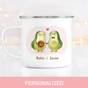 Avocado couple gift cute couple mug engagement his hers mug set cute gift boyfriend 1st first anniversary gift for him mr mrs coffee mug cup