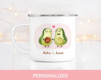 Avocado couple gift cute couple mug engagement his hers mug set cute gift boyfriend 1st first anniversary gift for him mr mrs coffee mug cup