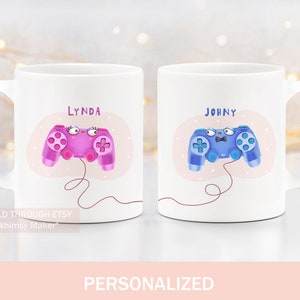 Gamers couple engagement gift mug video games couple wedding gift  Player 1 player 2 Nerdy couples anniversary geeky his hers mr mrs mug set