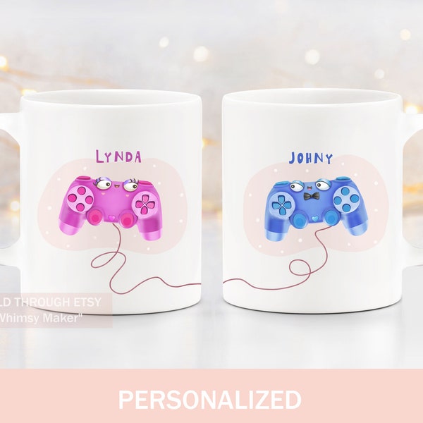 Gamers couple engagement gift mug video games couple wedding gift  Player 1 player 2 Nerdy couples anniversary geeky his hers mr mrs mug set