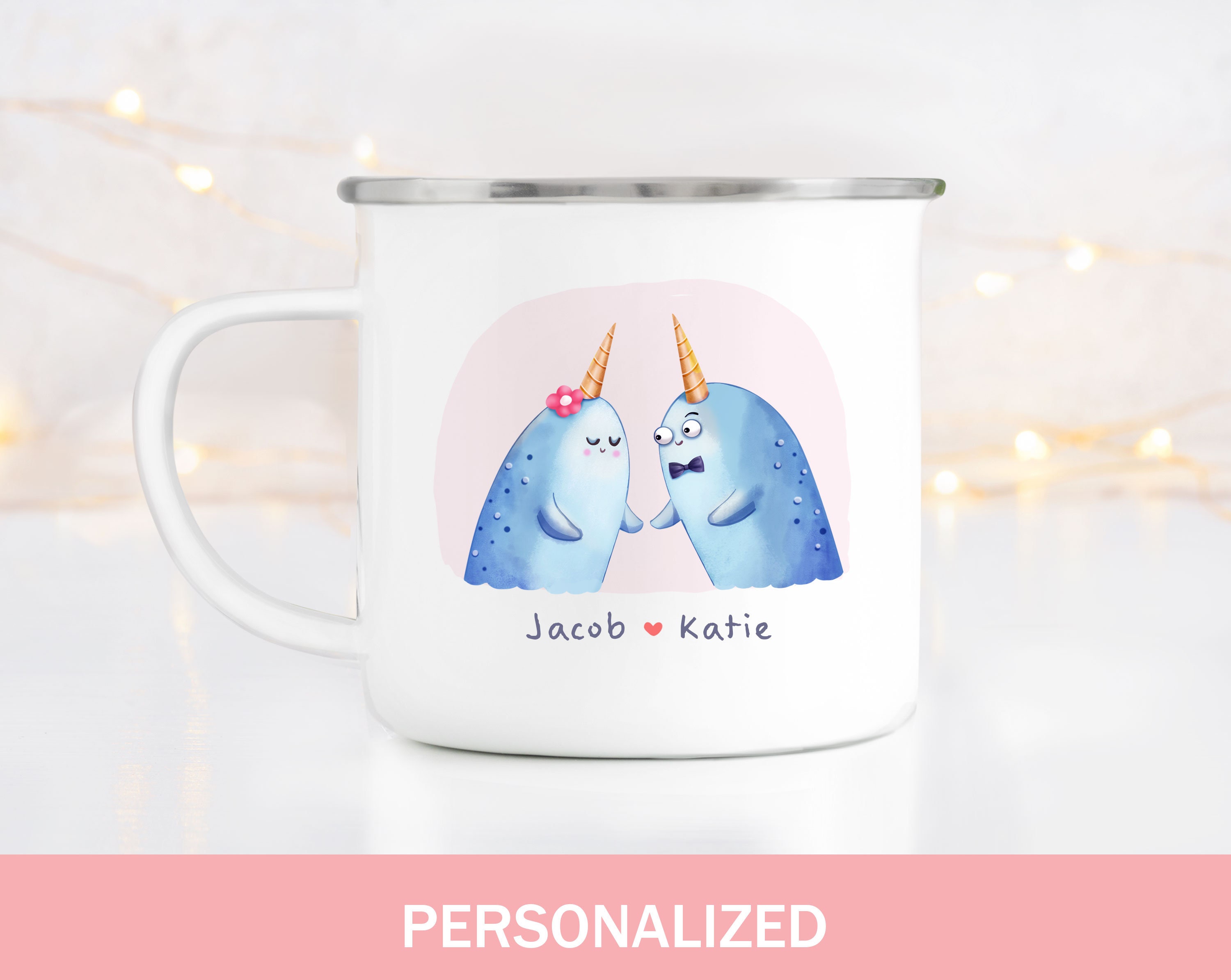 Narwhal wedding gift mug narwhal whale gifts cool narwhal themed engagement present camper mug cute couple boyfriend him mr mrs coffee mugs