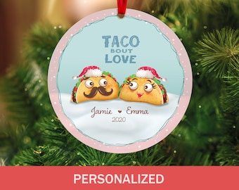 Taco Ornament couples Mr and Mrs personalized Funny married couple ornament Christmas tree decoration customized cute couple ornaments