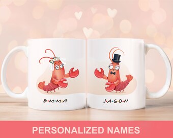 ENGAGEMENT you are my lobster mug Couple Gift for friends lobster mug Wedding Anniversary funny gift couples Cute for Boyfriend him Husband