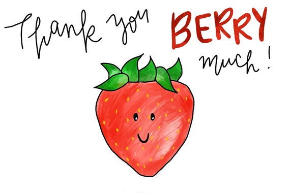 Thank You Berry Much | Greeting Card Thank You Berry Much | Greeting Card