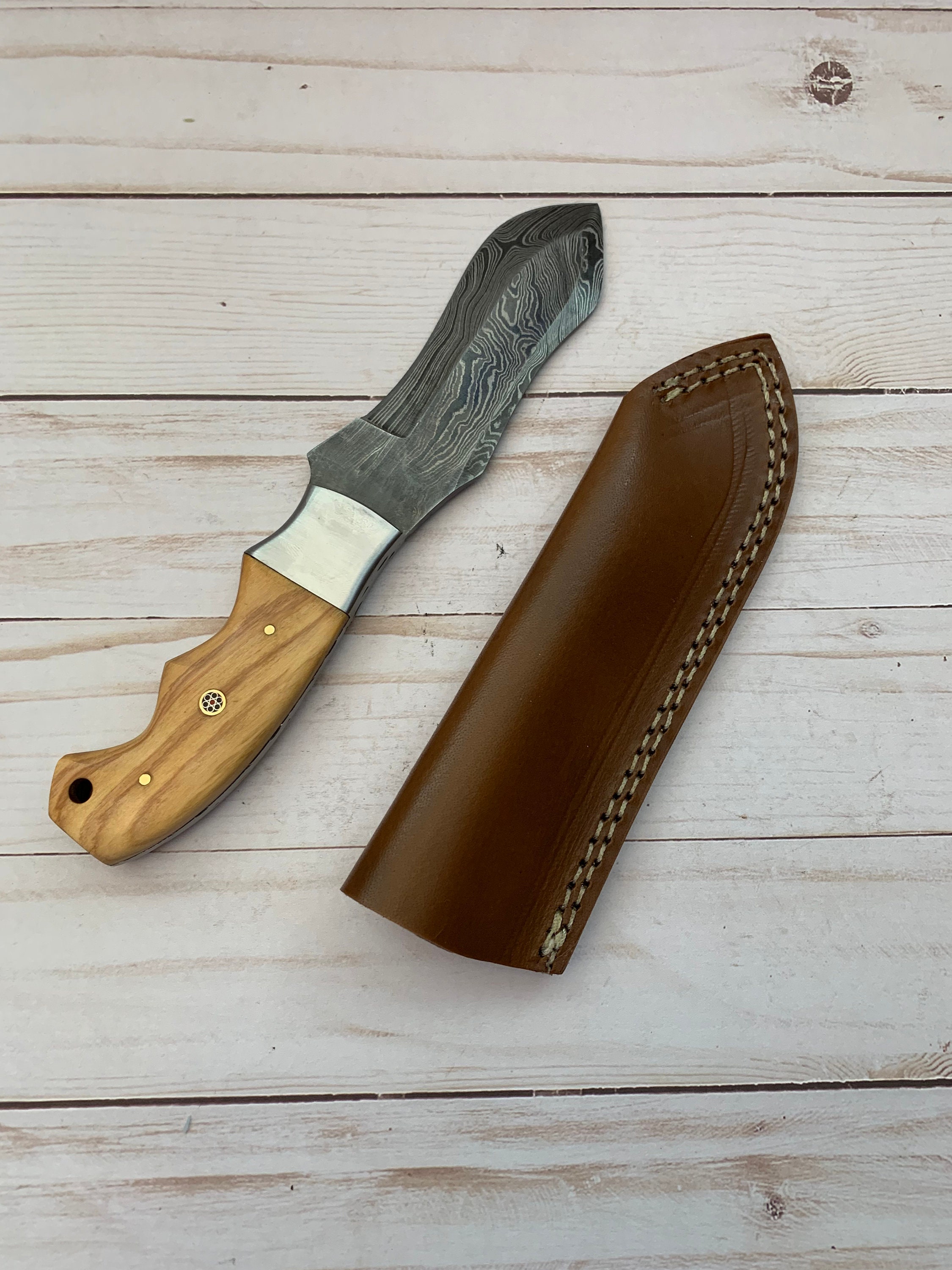 9 Hand Made Damascus Steel Tanto Knife For hunting fishing camping and