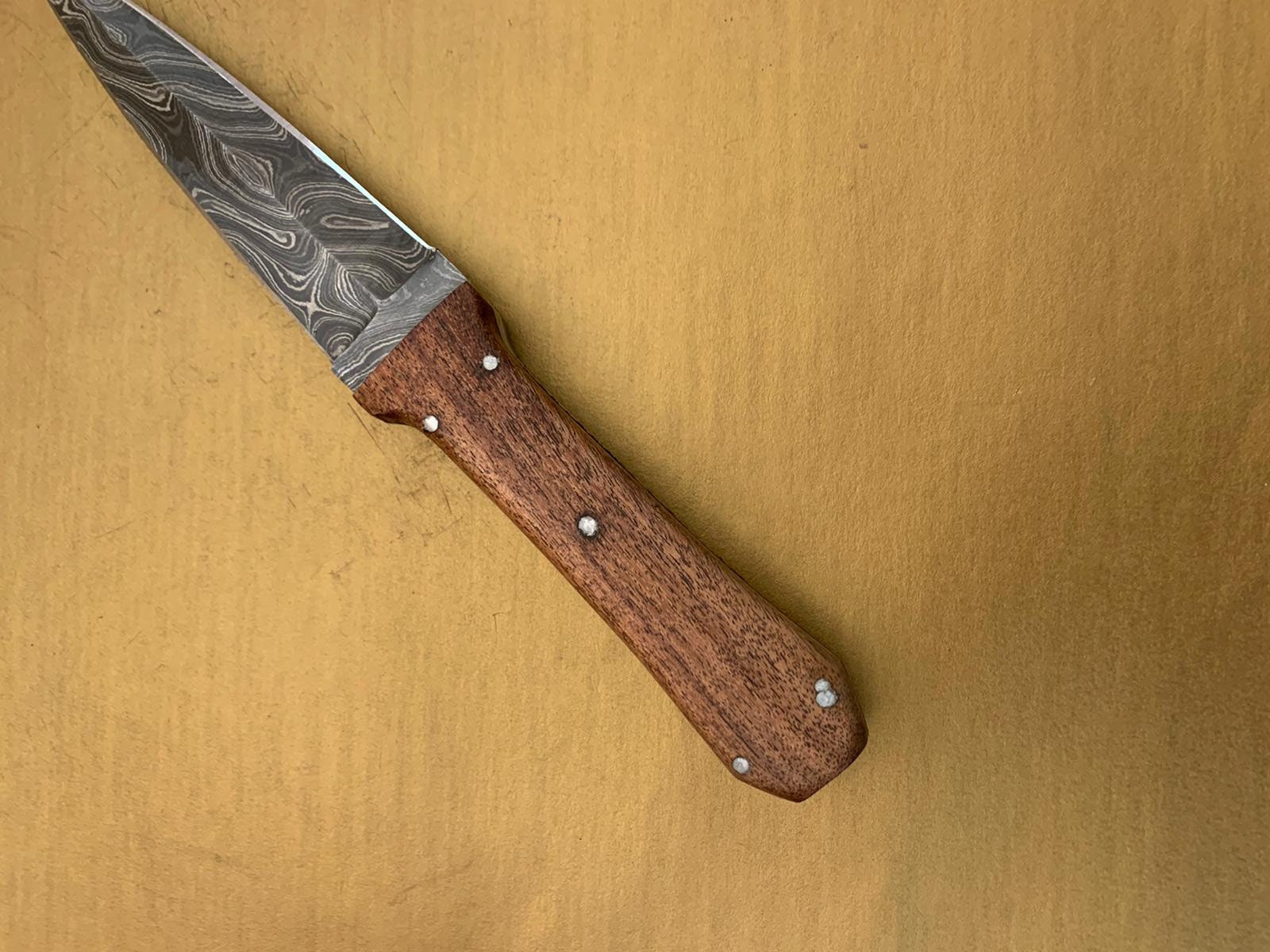 Damascus Steel 9.5 Handmade Double Edge Dagger Full Tang Survival Knife