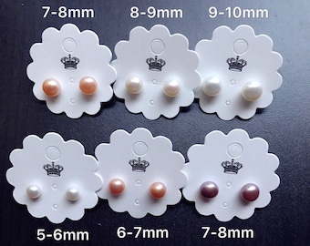 Freshwater Pearl Earrings,Genuine Cultured Freshwater Pearl,Stub pearl Earrings,S925 earrings