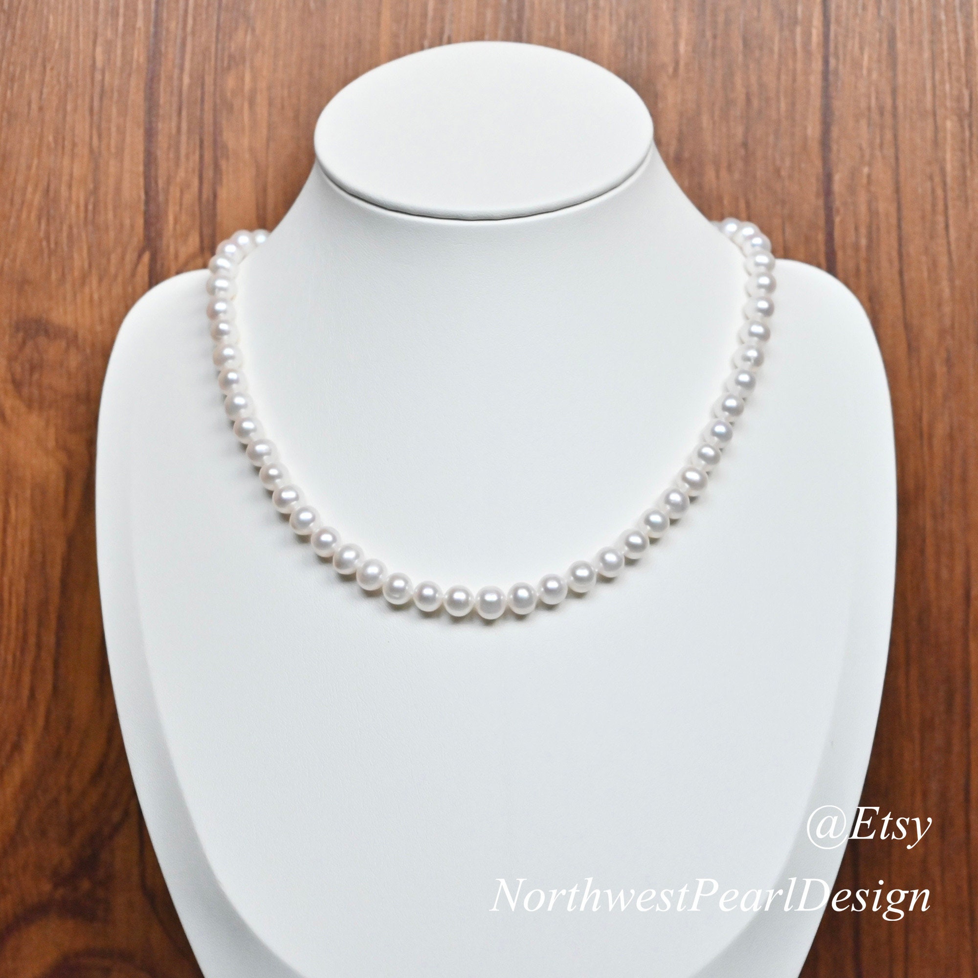 Freshwater Pearl Necklace, 6-6.5mm Pearl Necklace,small