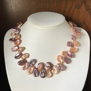 Freshwater Pearl Necklace, 12-13mm Pearl Necklace,pearl necklace,Baroque pearl necklace,mixed color pearl